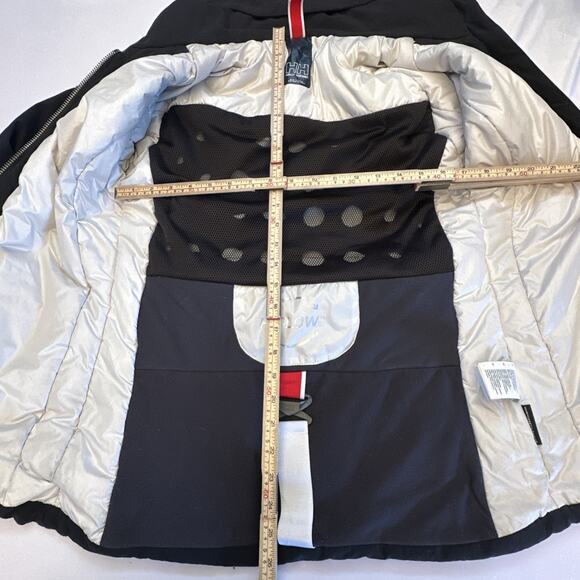 Helly Hansen Ski Jacket Womens Small Black H2 Flow Sytem Removable Hood Parka - Picture 13 of 16